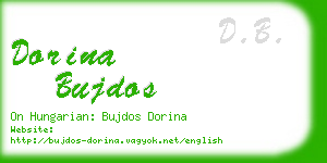 dorina bujdos business card